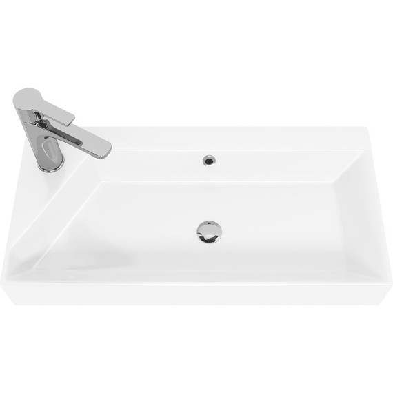 Тумба универсальная с раковиной Dreja Slim 65 см 99.0503, бетон/белый глянцевый - фото 13