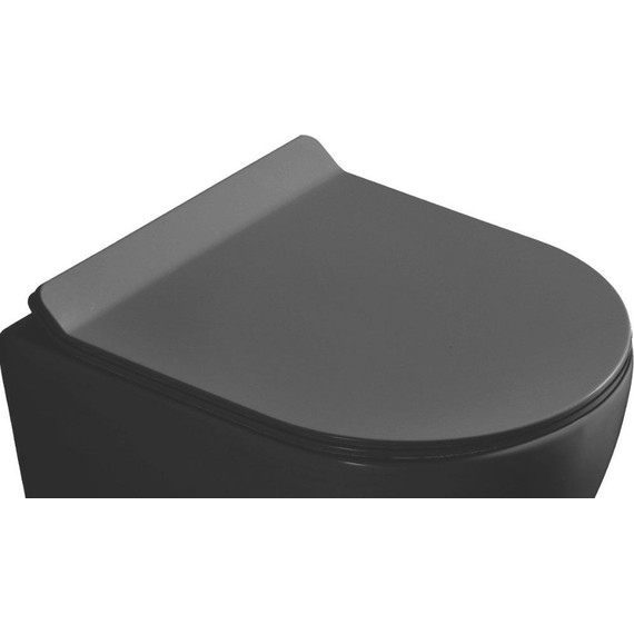 Сиденье с крышкой для унитаза Art&Max микролифт AM011SC-MB, чёрный матовый - фото 