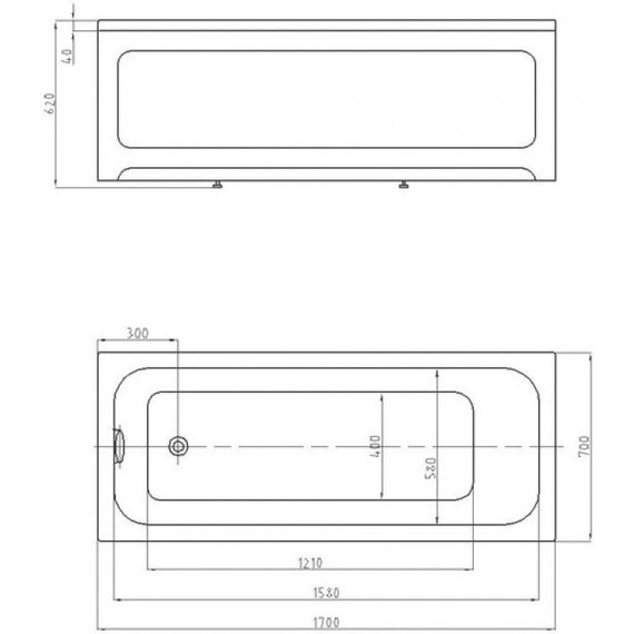 Ванна акриловая Azario Bella 170x70 см AV.0020170, Размер - мм: 1700х700 - фото 10