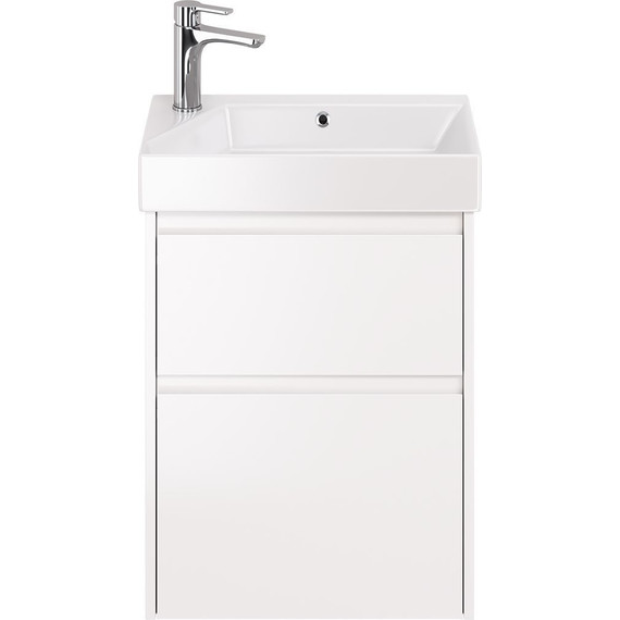 Тумба универсальная с раковиной Dreja Slim 55 см 99.0400, белый глянцевый - фото 