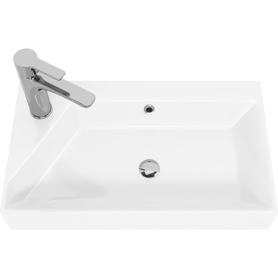 Тумба универсальная с раковиной Dreja Slim 55 см 99.0400, белый глянцевый - фото 13