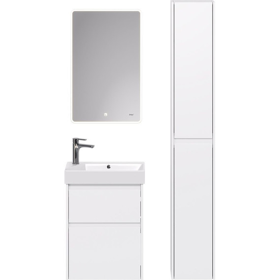 Тумба универсальная с раковиной Dreja Slim 55 см 99.0400, белый глянцевый - фото 10