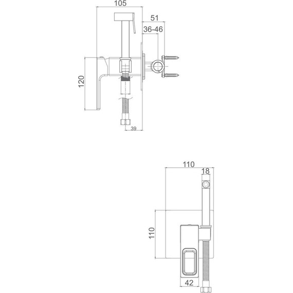 Набор для гигиенического душа Gappo G7218 - фото 13