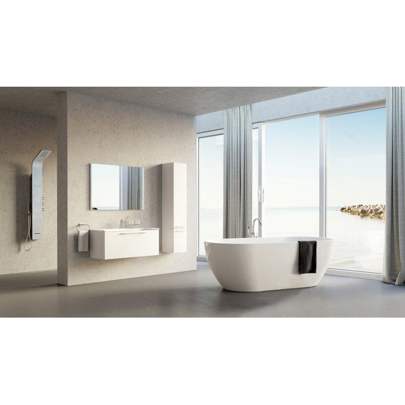 Ванна отдельностоящая Ravak Freedom O 169х80 см XC00100032 (чёрный слив) - фото 10