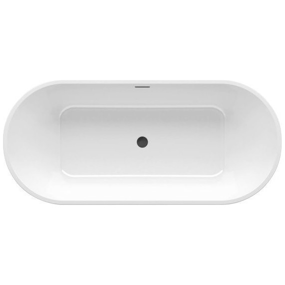 Ванна отдельностоящая Ravak Solo 178х80 см XC00100036 (чёрный слив) - фото 