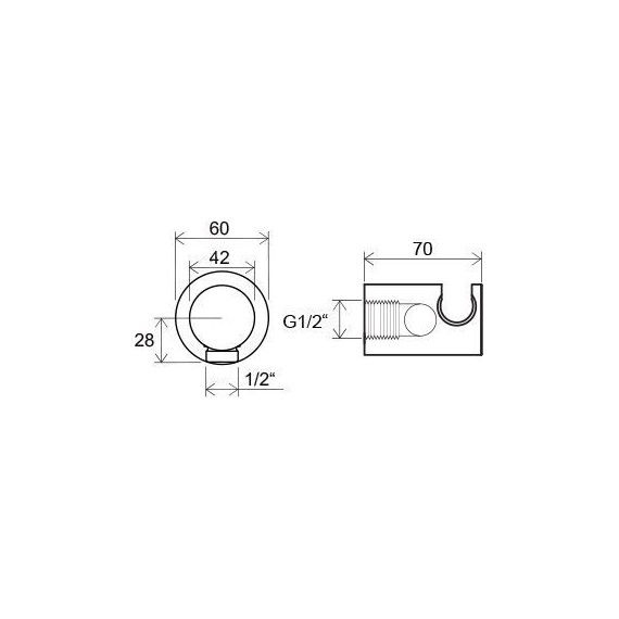 Шланговое подсоединение с держателем Ravak X07P572, чёрный матовый - фото 4