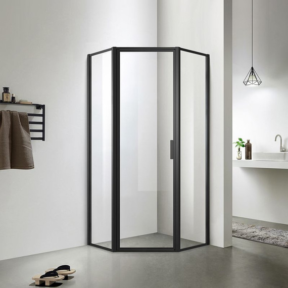 Душевое ограждение Azario Richmond 100х100 см AZ-NAG3231 1000 Black, черный/прозрачное - фото 2