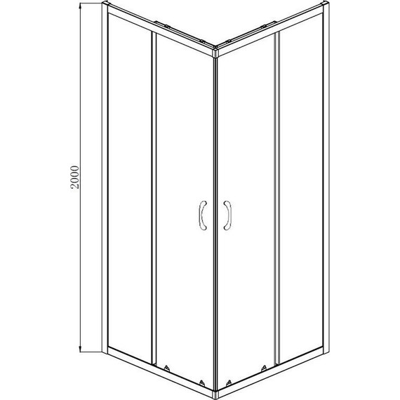 Душевое ограждение Azario Milton 100х100 см AZ-ND1142 1000 Black, черный/прозрачное - фото 3