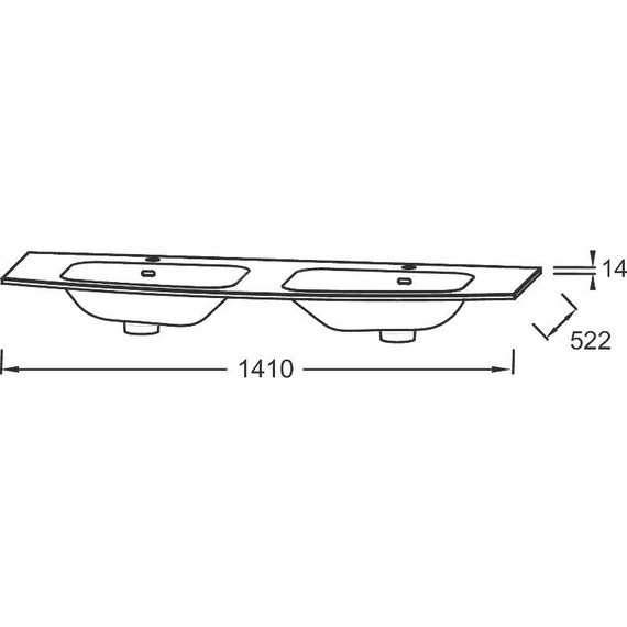 Тумба подвесная с раковиной Jacob Delafon Nona 140 см EB1891RU-G1C, белый глянцевый (раковина из искусственного мрамора EB1883RU-00) - фото 6