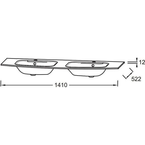 Тумба подвесная с раковиной Jacob Delafon Nona 140 см EB1891RU-G98, темно-синий (стеклянная раковина EB1887RU-DE1) - фото 3