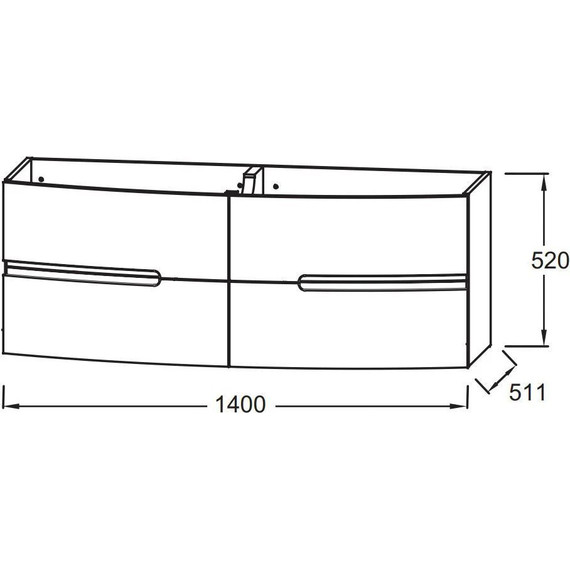 Тумба подвесная с раковиной Jacob Delafon Nona 140 см EB1891RU-442, серый антрацит (раковина из искусственного мрамора EB1883RU-00) - фото 7