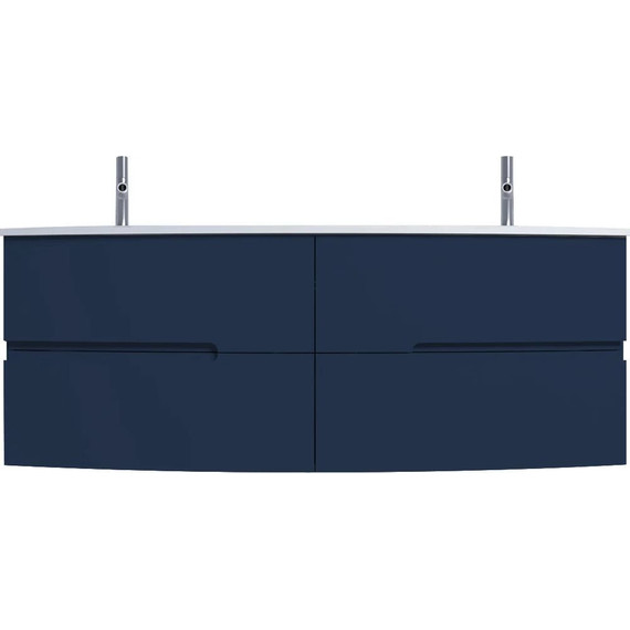 Тумба подвесная с раковиной Jacob Delafon Nona 140 см EB1891RU-G98, темно-синий (раковина из искусственного мрамора EB1883RU-00) - фото 