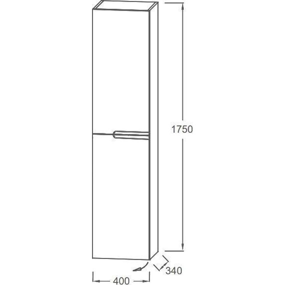Пенал подвесной Jacob Delafon Nona 40x175 см L EB1893LRU-G1C, белый глянцевый - фото 4