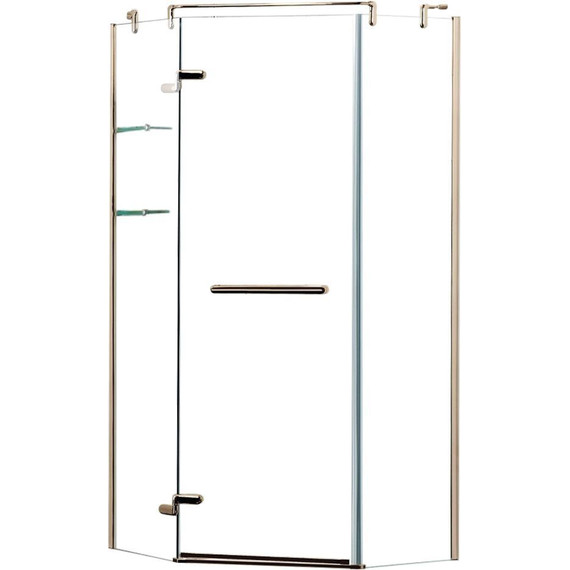 Душевое ограждение Azario Montreal AZ-NWG3231 90х90 см (стекло 8 мм) золото/прозрачное - фото 2