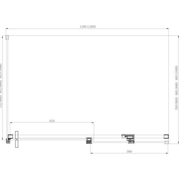 Душевое ограждение Azario Vancouver AZ-NKF1131R 120х100 см (стекло 8 мм) алюминий/прозрачное - фото 5