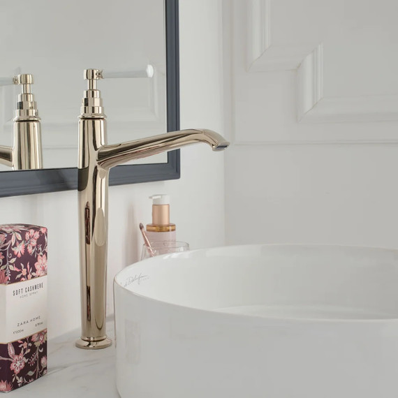 Смеситель для раковины высокий Jacob Delafon Cleo 1889 E24309-BGG, золото - фото 2