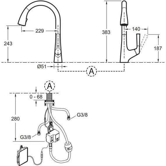 Смеситель для кухни сенсорный Jacob Delafon Malleco E77748-CP - фото 7