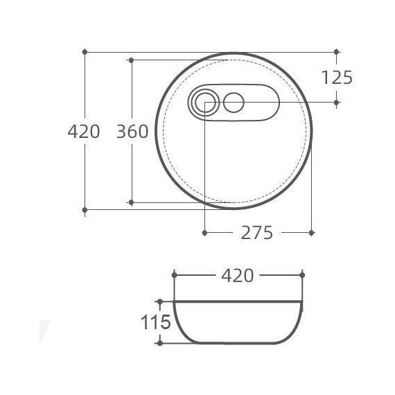 Раковина-чаша Art&Max 42 см AM3570-AS - фото 2