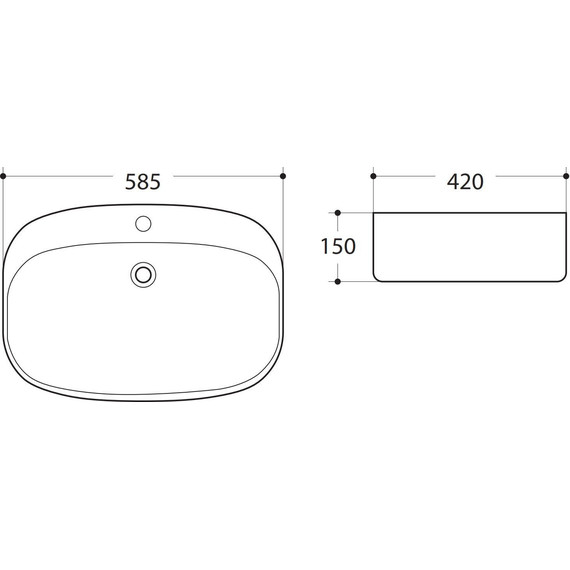 Раковина-чаша Art&Max 58 см AM-78374 - фото 2