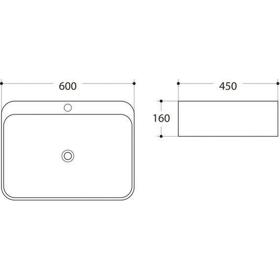 Раковина врезная на столешницу Art&Max 60 см AM-7976 - фото 2