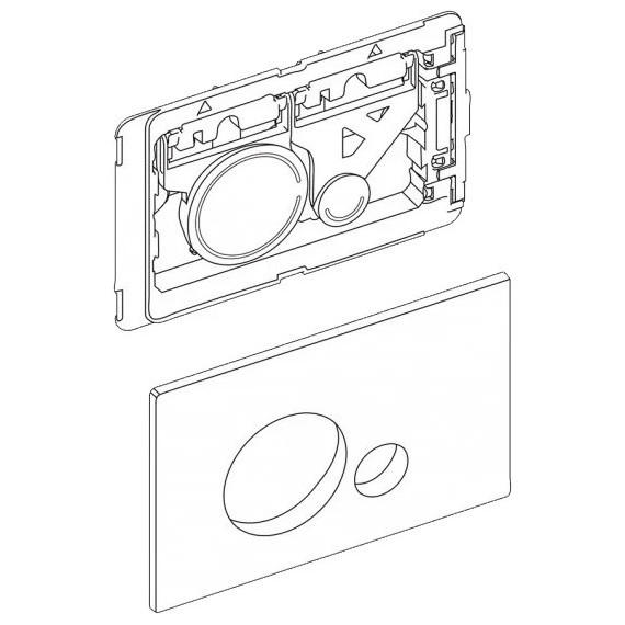 Инсталляция BelBagno BB002-80 с подвесным безободковым унитазом BelBagno Uno BB3105CHR/SC (кнопка Sfera, белая) - фото 15