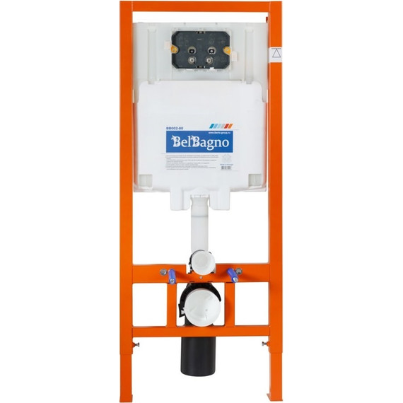 Инсталляция BelBagno BB002-80 с подвесным безободковым унитазом BelBagno Due BB3103CHR/SC (кнопка Sfera, белая) - фото 3