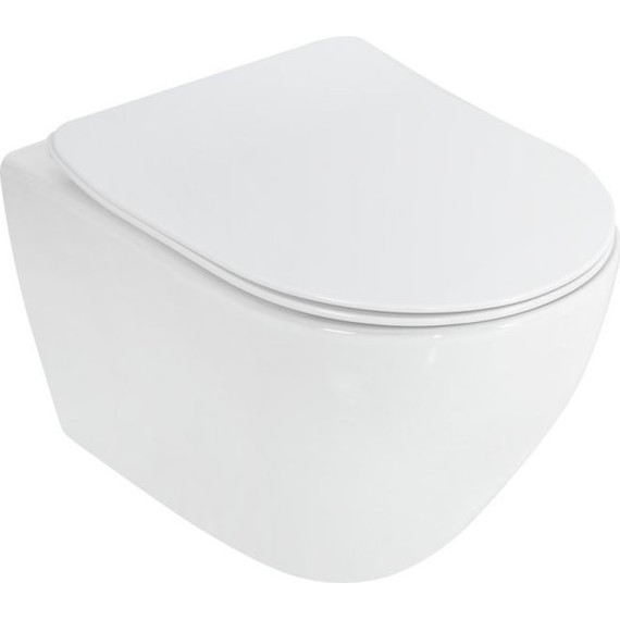 Инсталляция BelBagno BB002-80 с подвесным безободковым унитазом Cezares Stylus CZR-513-TH-R (кнопка Sfera, белая) - фото 2