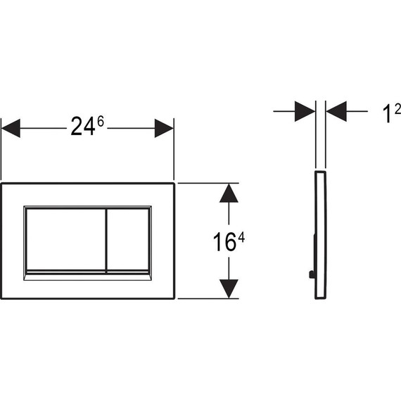 Кнопка смыва Geberit Sigma 30 115.883.16.1, черный матовый - фото 2