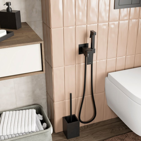 Набор для гигиенического душа WasserKraft A71638, черный матовый - фото 2