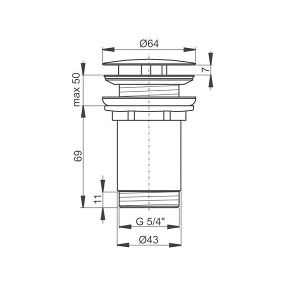 Донный клапан Ravak X01762, чёрный матовый - фото 4