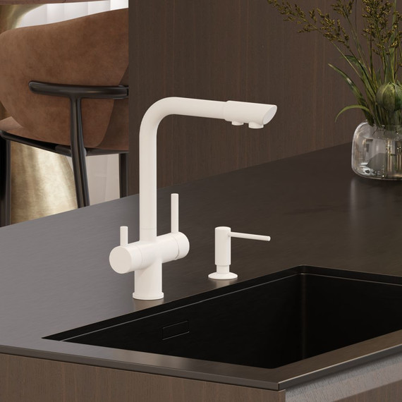 Смеситель для кухни WasserKraft A8357, белый матовый - фото 2