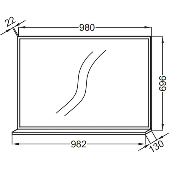 Зеркало Jacob Delafon Vivienne 100 см EB1598-E52, дуб табак - фото 4