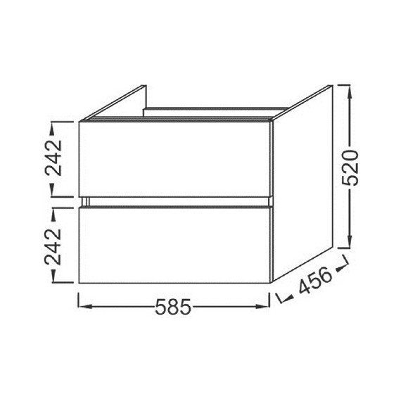 Тумба подвесная с раковиной Jacob Delafon Tolbiac 60 см EB2381-E75, дуб давос натуральный (раковина EXBH112-00) - фото 5