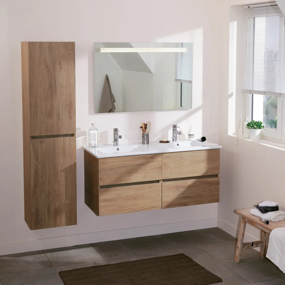 Пенал подвесной Jacob Delafon Tolbiac 40 см EB2385-E75, дуб давос натуральный - фото 3