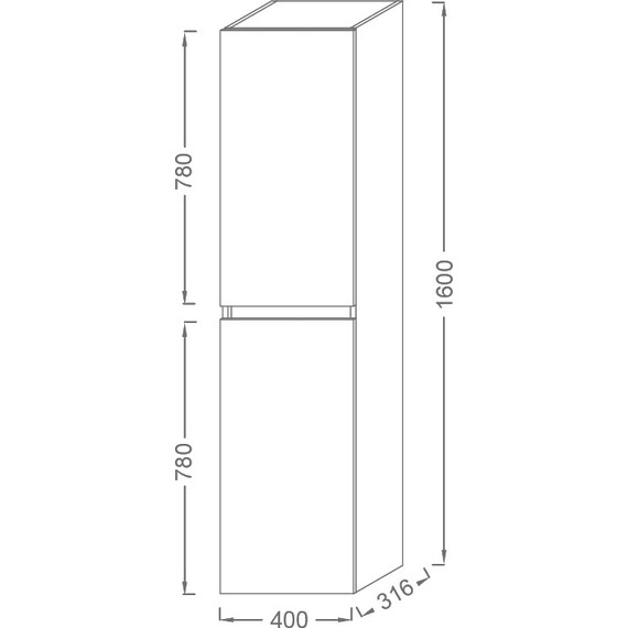 Пенал подвесной Jacob Delafon Tolbiac 40 см EB2385-E75, дуб давос натуральный - фото 4