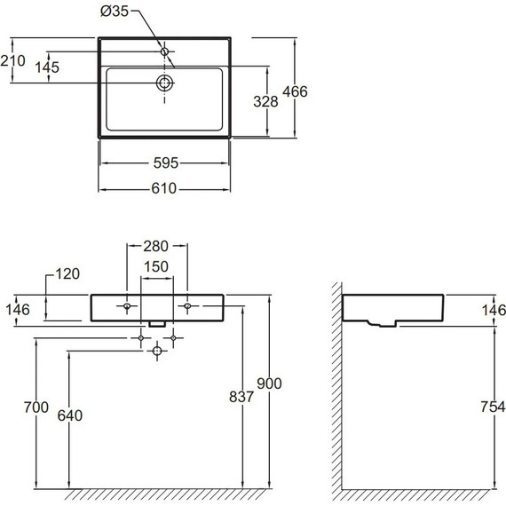 Тумба подвесная с раковиной Jacob Delafon Tolbiac 60 см EB2381-J5, белый глянцевый (раковина EXBH112-00) - фото 4