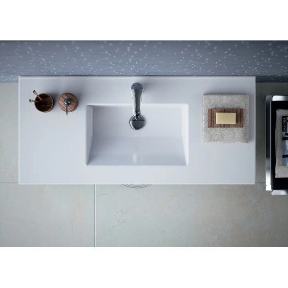 Тумба подвесная с раковиной Jacob Delafon Tolbiac 100 см EB2383-J5, белый глянцевый (раковина EXUA112-00) - фото 3