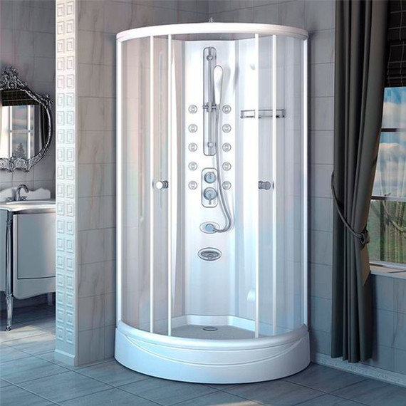 Душевая кабина Радомир Паола 1 93x93 см, белый/матовое - фото 