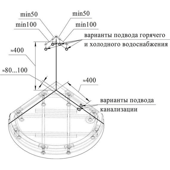 Душевая кабина Радомир Стронг 110x110 см, черный/матовое - фото 3