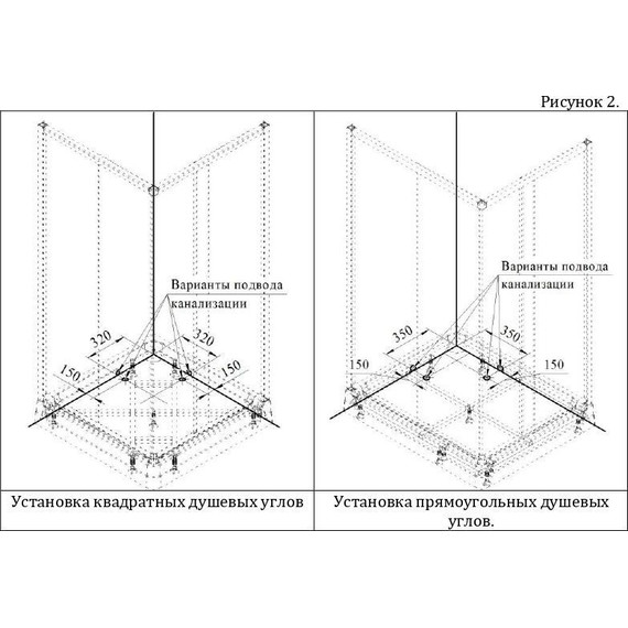 Душевое ограждение Радомир Дрим 90x90 см, черный/прозрачное - фото 3