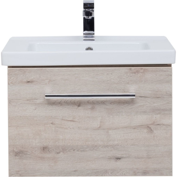 Тумба подвесная с раковиной Dreja Big Inn 65 см 77.0202D, дуб кантри - фото 3