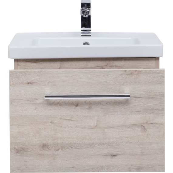 Тумба подвесная с раковиной Dreja Big Inn 65 см 77.0202D, дуб кантри - фото 4