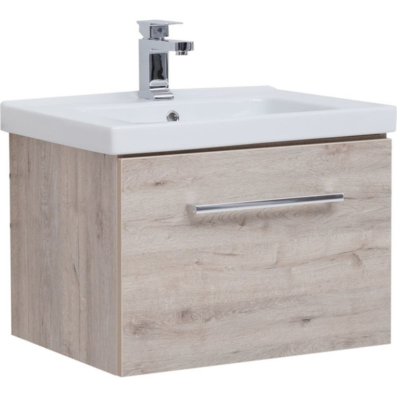 Тумба подвесная с раковиной Dreja Big Inn 65 см 77.0202D, дуб кантри - фото 5