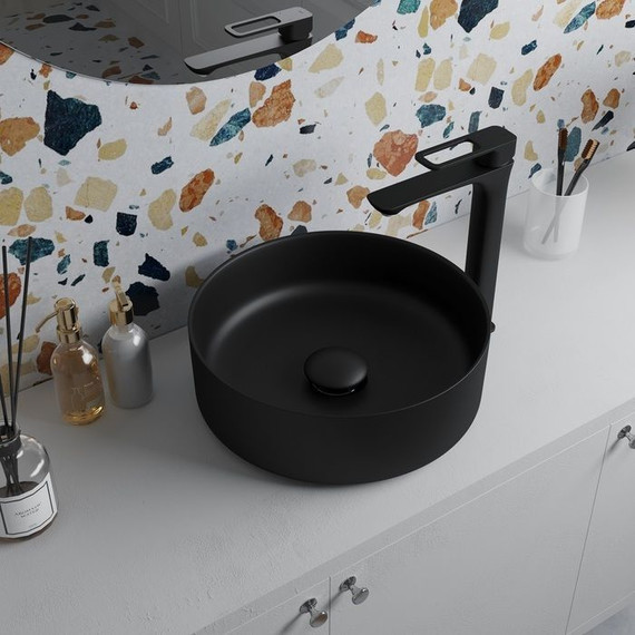 Донный клапан Iddis Optima home OPHBM00i88, чёрный матовый - фото 2