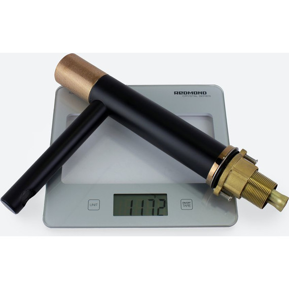 Смеситель для раковины Bronze de Luxe Avantgarde 2010MH, черный матовый/розовое золото - фото 5