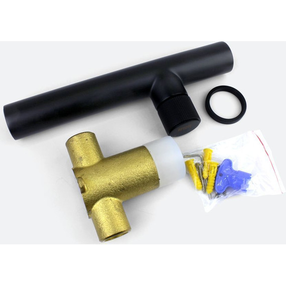 Смеситель для раковины настенный Bronze de Luxe Avantgarde 2021H, чёрный матовый - фото 6