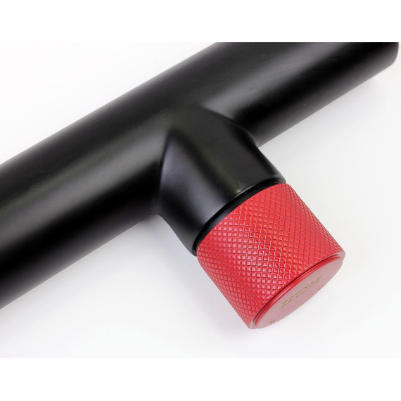 Смеситель для раковины настенный Bronze de Luxe Avantgarde 2021RH, чёрный матовый/красный - фото 4