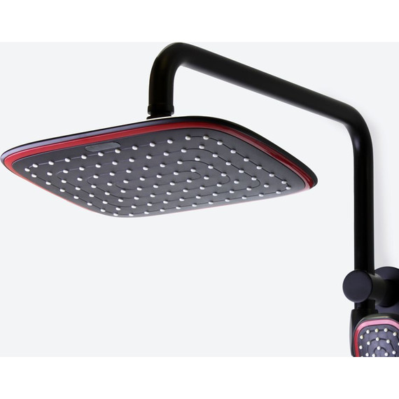 Душевая стойка Bronze de Luxe Avantgarde 2039RH, чёрный матовый/красный - фото 11