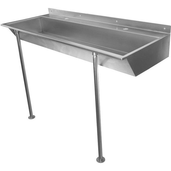 Раковина подвесная антивандальная Тругор L=1,2 м (слив слева) - фото 4