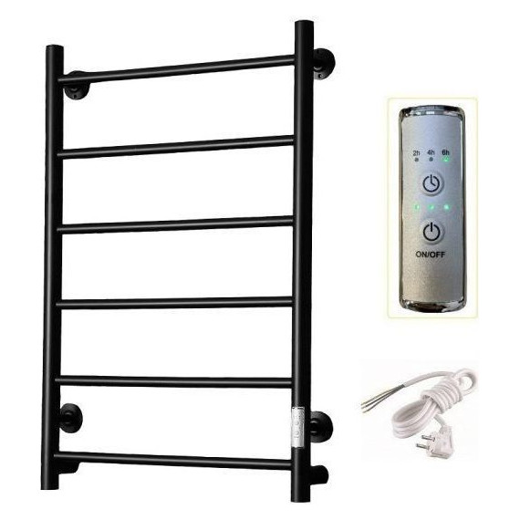 Полотенцесушитель электрический Тругор Пэк сп 1 ВГП П6 400х800 мм, чёрный (возможность скрытого подключения) 00-00043641 - фото 